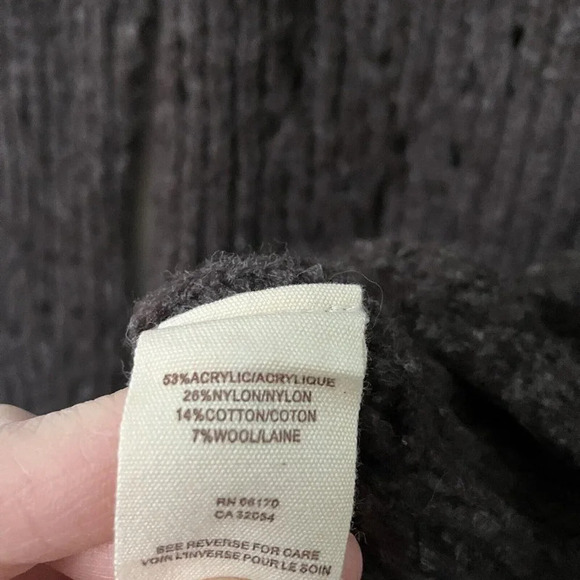 Free People Brown Open Knit Long Sleeve Soft Cozy  Sweater Womens XS - Picture 3 of 4